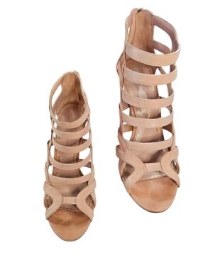 Enzo Angiolini Strappy Pinkish Nude Gladiator Sandals - Women Size 9.5M